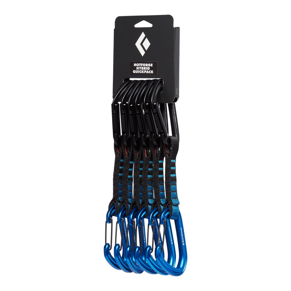 Black Diamond Hotforge Hybrid Quickpk Locking carabiner D-shaped Blue 6 pc(s) Black Diamond Hotforge Hybrid Quickpk Locking carabiner D-shaped Blue 6 pc(s)