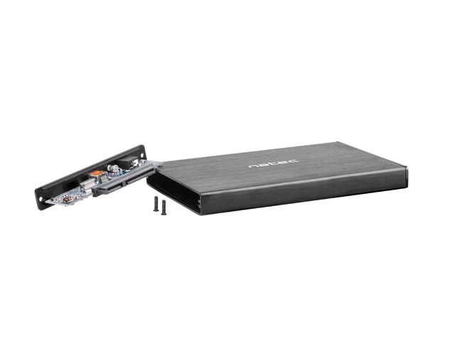 NATEC RHINO GO enclosure USB 3.0 for 2.5'' SATA HDD/SSD, black Aluminum NATEC RHINO GO enclosure USB 3.0 for 2.5'' SATA HDD/SSD, black Aluminum