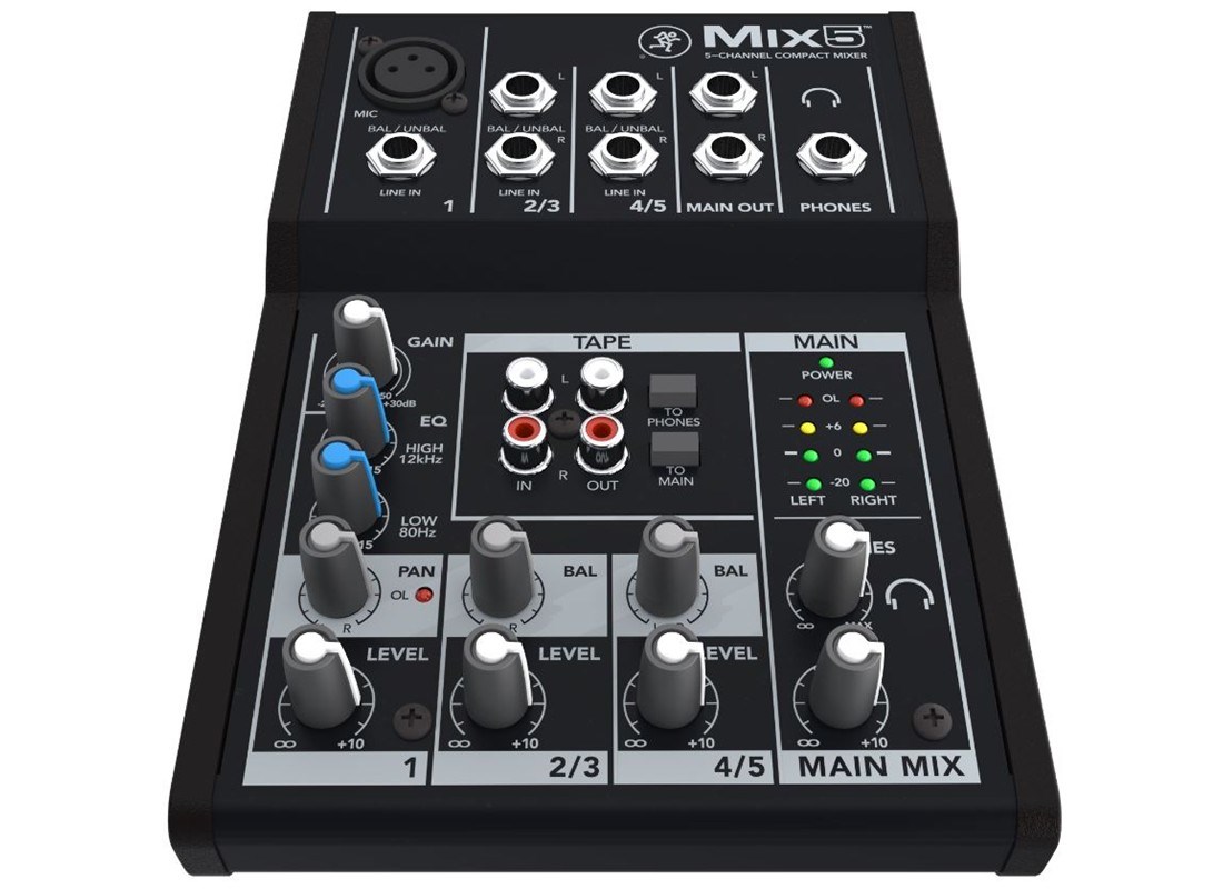 Mackie Mix5 5 channels 20 - 30000 Hz Black Mackie Mix5 5 channels 20 - 30000 Hz Black