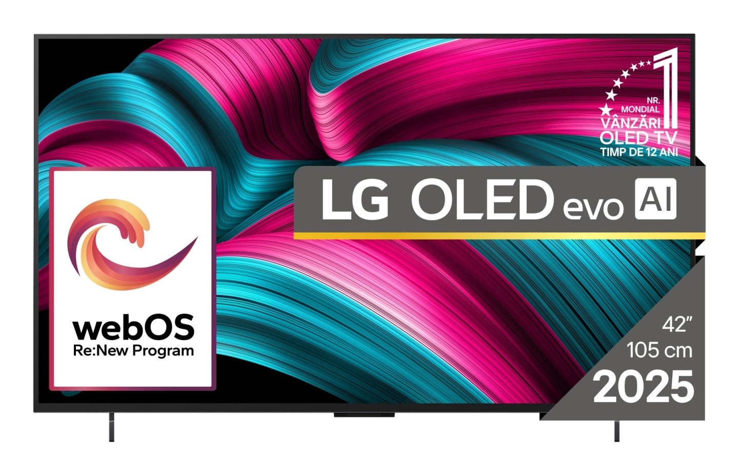 LG OLED evo AI OLED42C51LA TV 106.7 cm (42") 4K Ultra HD Smart TV Wi-Fi Black LG OLED evo AI OLED42C51LA TV 106.7 cm (42") 4K Ultra HD Smart TV Wi-Fi Black