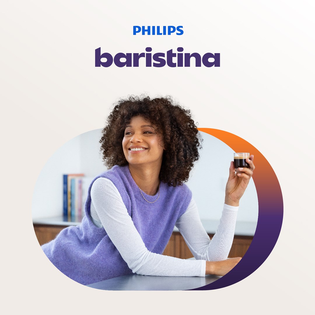 Philips Baristina Espresso Machine - Real espresso, made simple. Milky White with Mango Yellow Portafilter (BAR300/03) Philips Baristina Espresso Machine - Real espresso, made simple. Milky White with Mango Yellow Portafilter (BAR300/03)