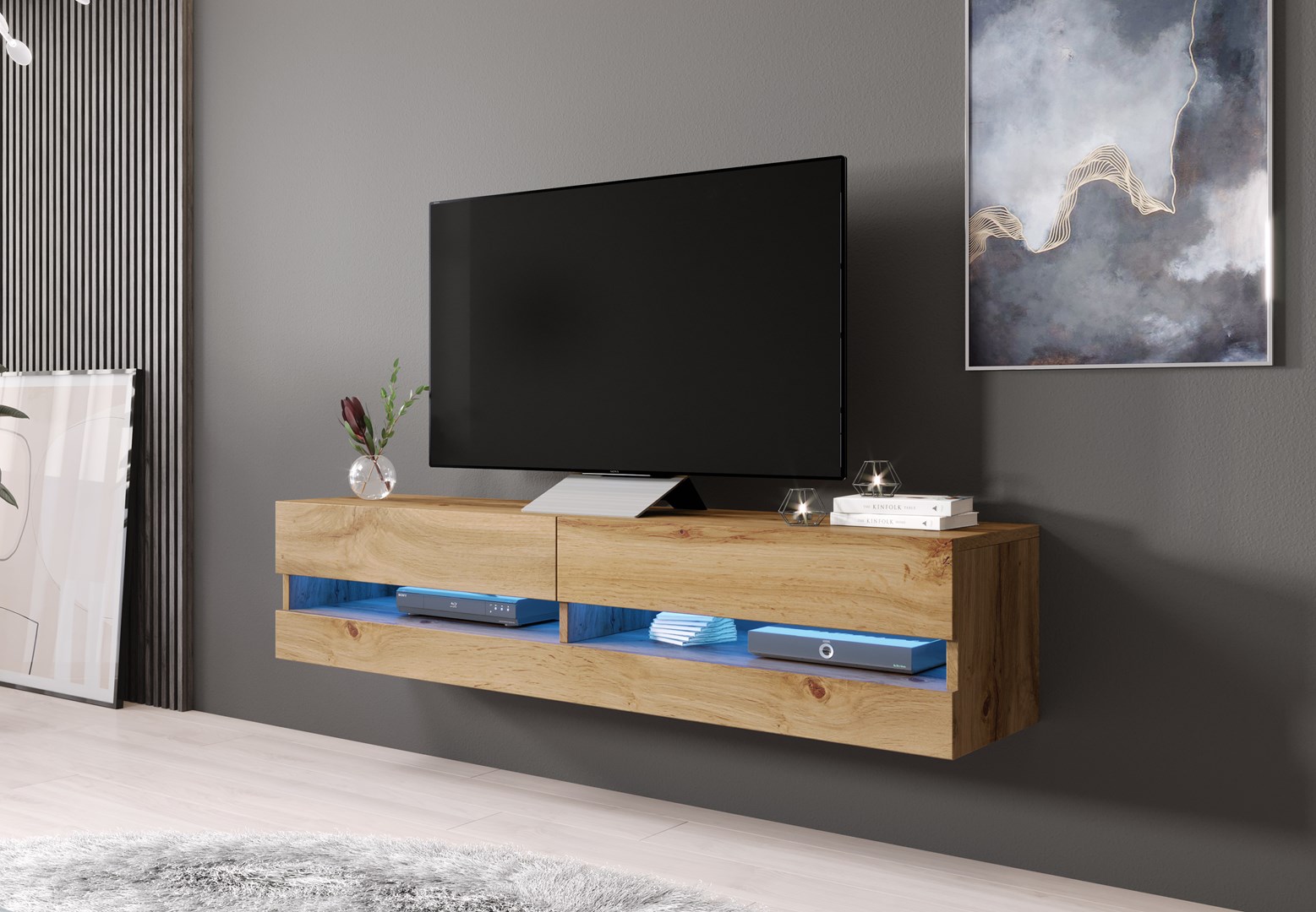 Cama TV stand VIGO NEW 30/180/40 wotan oak Cama TV stand VIGO NEW 30/180/40 wotan oak