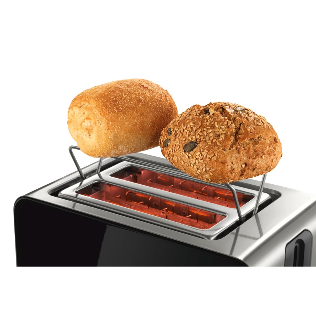 Bosch TAT7203 toaster 2 slice(s) 1050 W Black, Stainless steel Bosch TAT7203 toaster 2 slice(s) 1050 W Black, Stainless steel
