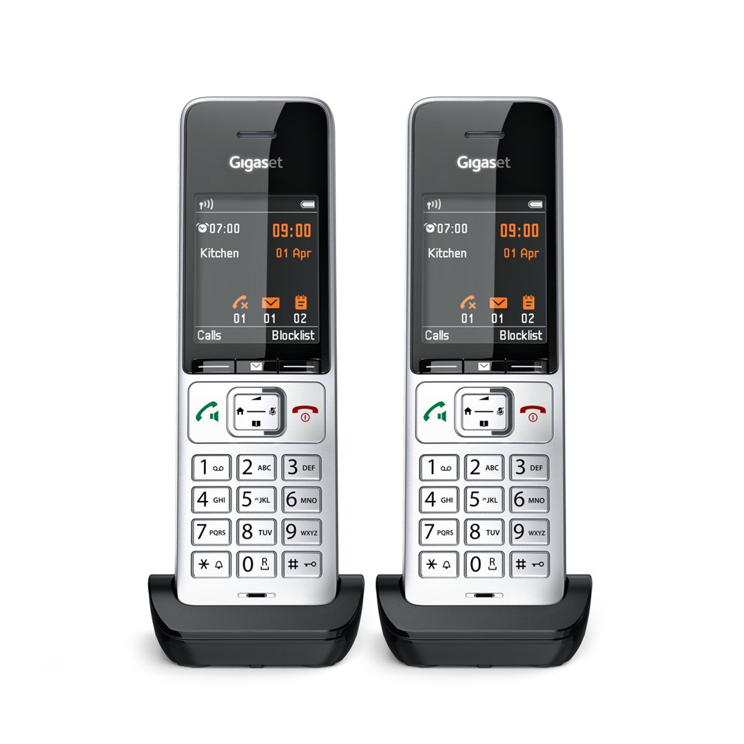 Gigaset COMFORT 500HX duo Analog/DECT telephone Caller ID Black, Silver Gigaset COMFORT 500HX duo Analog/DECT telephone Caller ID Black, Silver