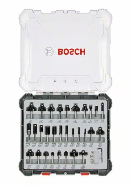 Bosch Mixed Router Bit Sets, 30-Pieces Bosch Mixed Router Bit Sets, 30-Pieces
