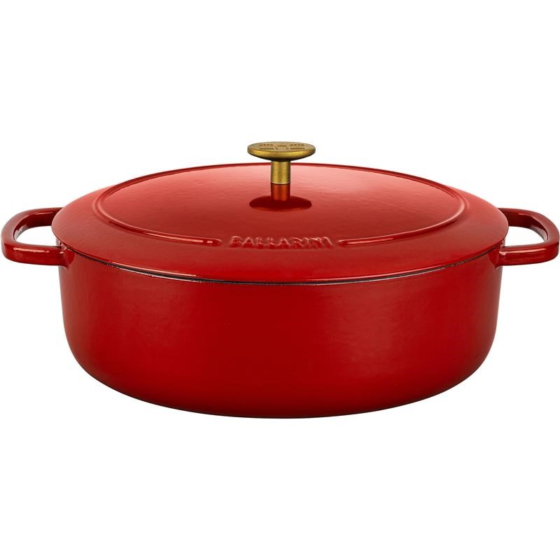 BALLARINI BELLAMONTE OVAL CAST IRON POT 75003-566-0 - 5.5 LTR RED BALLARINI BELLAMONTE OVAL CAST IRON POT 75003-566-0 - 5.5 LTR RED