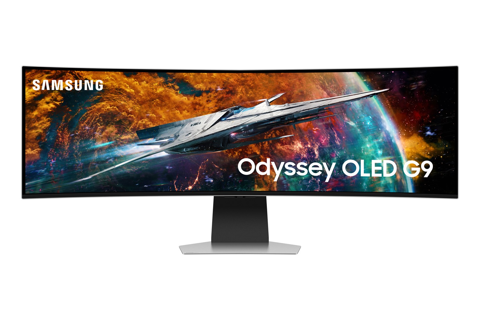Samsung G95SC computer monitor 124.5 cm (49") 5120 x 1440 pixels Dual QHD OLED Silver Samsung G95SC computer monitor 124.5 cm (49") 5120 x 1440 pixels Dual QHD OLED Silver