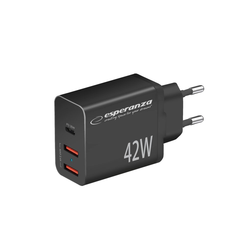 Esperanza EZC106K mains charger 42W Black Esperanza EZC106K mains charger 42W Black