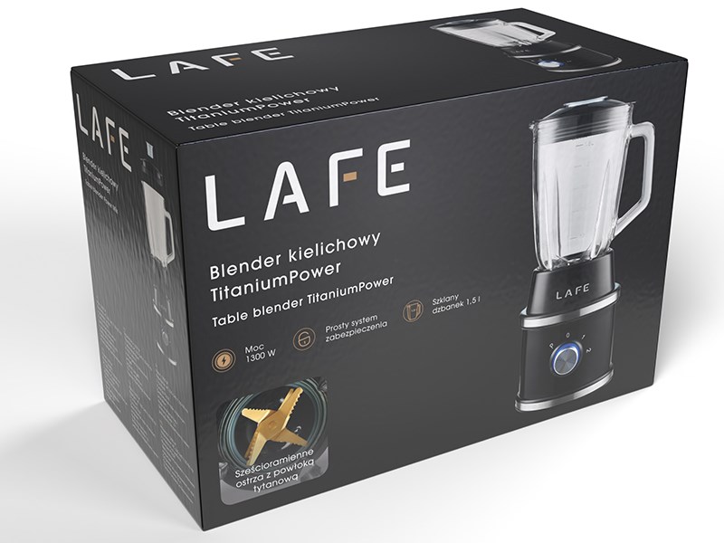 LAFE Table Blender TITANIUMPOWER 1300 W 1.5 L Black LAFE Table Blender TITANIUMPOWER 1300 W 1.5 L Black