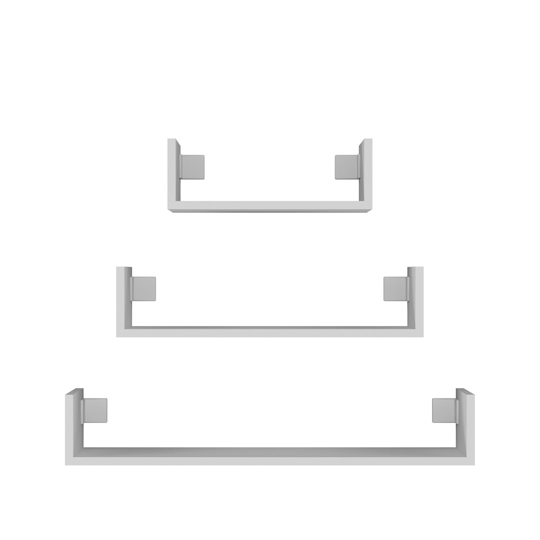 Topeshop MOBI 3P BIEL shelve Floating shelf Wall mounted Particle board White Topeshop MOBI 3P BIEL shelve Floating shelf Wall mounted Particle board White