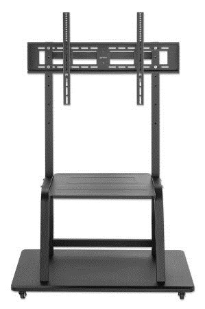 Manhattan TV & Monitor Mount, Trolley Stand, 1 screen, Screen Sizes: 37-100", Black, VESA 200x200 to 800x600mm, Max 150kg, Shelf and Base for Laptop or AV device, Height-adjustable to four levels: 862, 916, 970 and 1024mm, LFD, Lifetime Warranty Manhattan TV & Monitor Mount, Trolley Stand, 1 screen, Screen Sizes: 37-100", Black, VESA 200x200 to 800x600mm, Max 150kg, Shelf and Base for Laptop or AV device, Height-adjustable to four levels: 862, 916, 970 and 1024mm, LFD, Lifetime Warranty