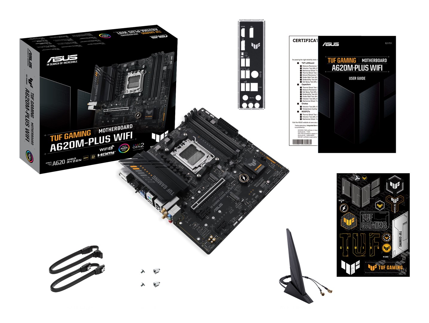 ASUS TUF GAMING A620M-PLUS WIFI AMD A620 Socket AM5 micro ATX ASUS TUF GAMING A620M-PLUS WIFI AMD A620 Socket AM5 micro ATX