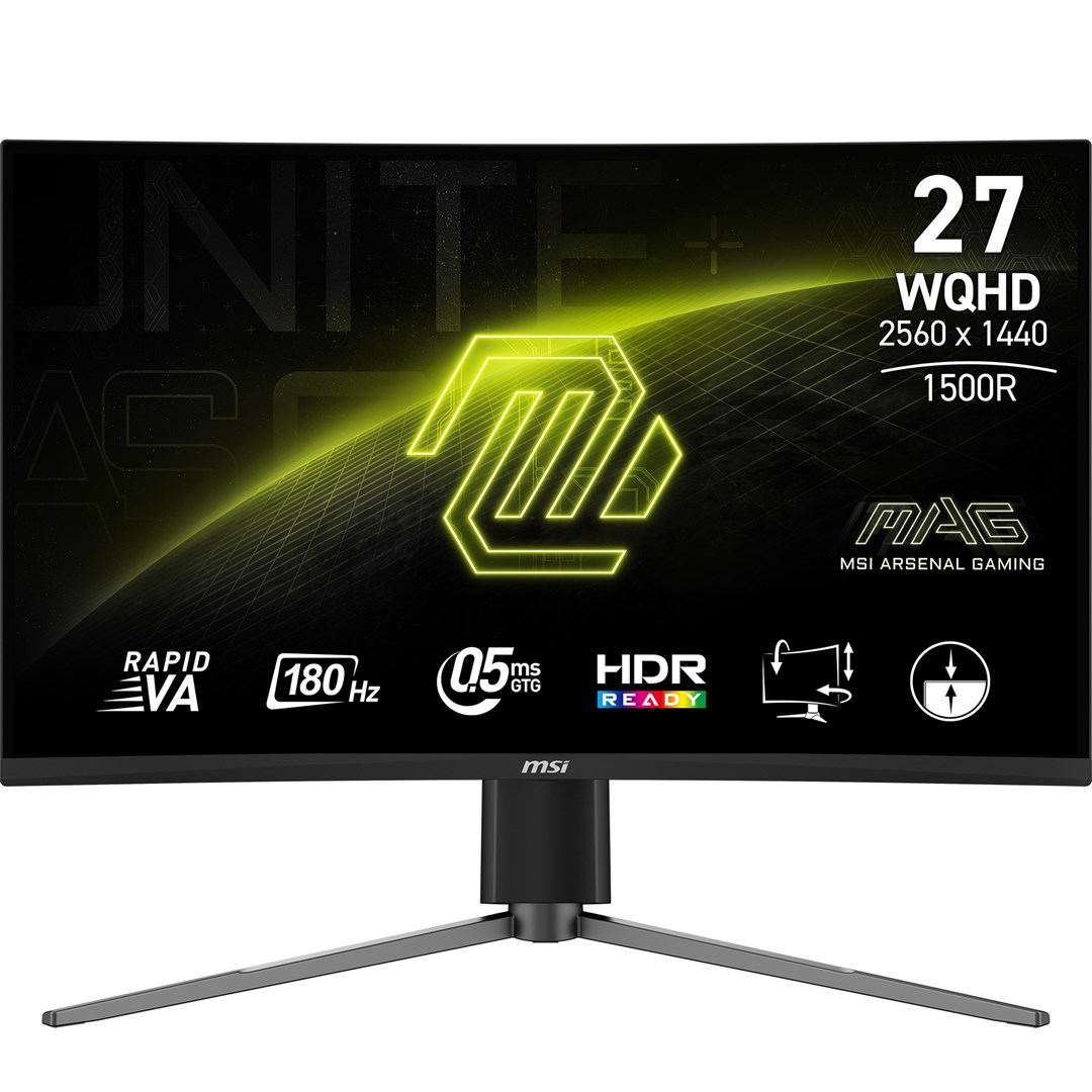 MSI MAG 27CQ6PF computer monitor 68.6 cm (27") 2560 x 1440 pixels Wide Quad HD LCD Black MSI MAG 27CQ6PF computer monitor 68.6 cm (27") 2560 x 1440 pixels Wide Quad HD LCD Black