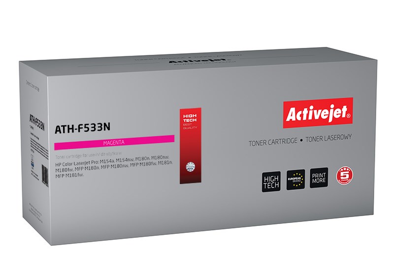 Activejet ATH-F533N toner (replacement for HP 205A CF533A; Supreme; 900 pages; magenta) Activejet ATH-F533N toner (replacement for HP 205A CF533A; Supreme; 900 pages; magenta)