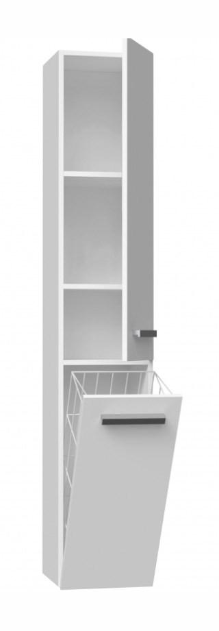 Bathroom cabinet NEL IV 31x30x174 cm, white, glossy Bathroom cabinet NEL IV 31x30x174 cm, white, glossy