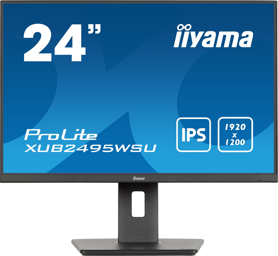 iiyama ProLite 24” 3-side borderless monitor featuring IPS (In-Plane-Switching) panel with a 16:10 aspect ratio and height-adjustable stand iiyama ProLite 24” 3-side borderless monitor featuring IPS (In-Plane-Switching) panel with a 16:10 aspect ratio and height-adjustable stand