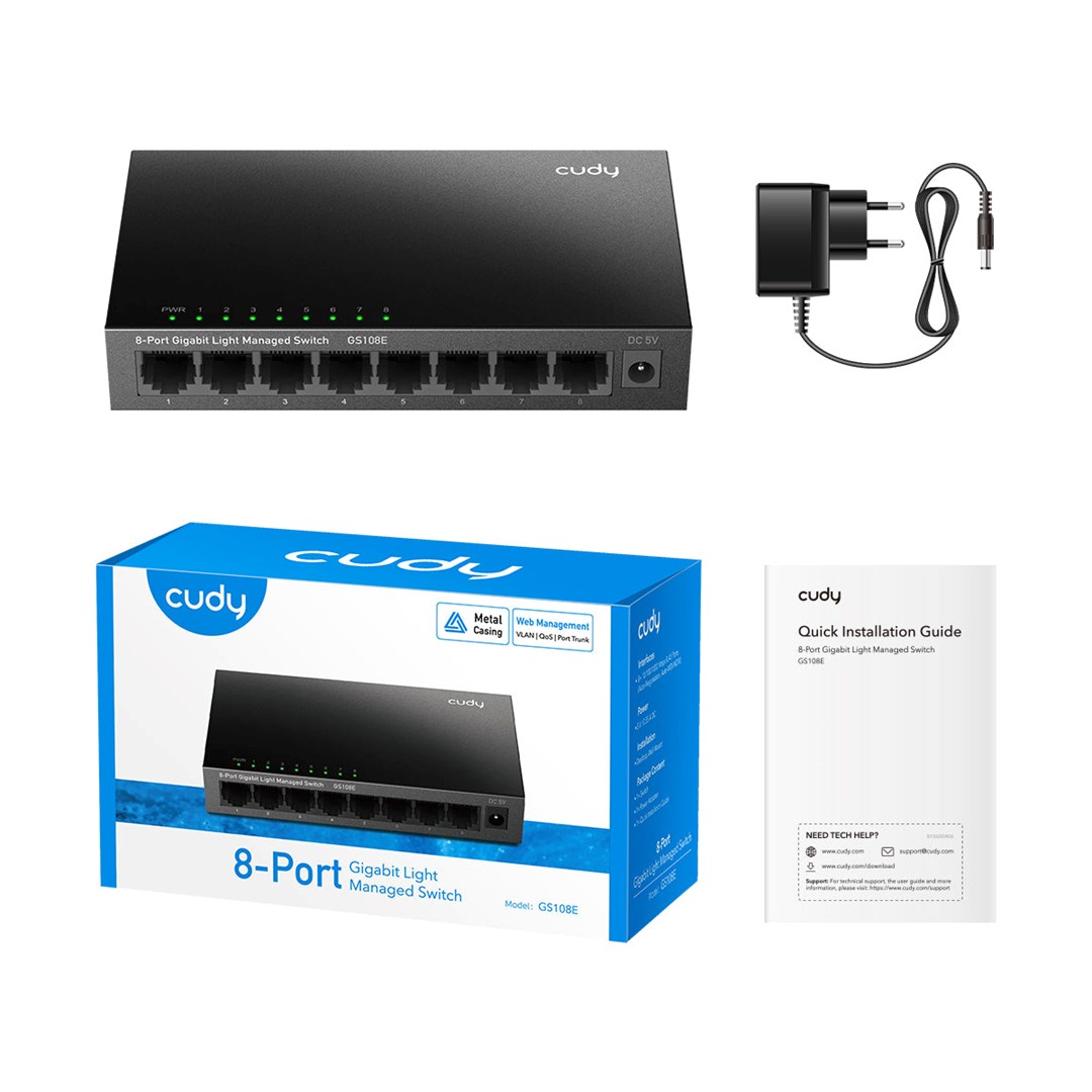 CUDY GS108E 8-port managed switch CUDY GS108E 8-port managed switch