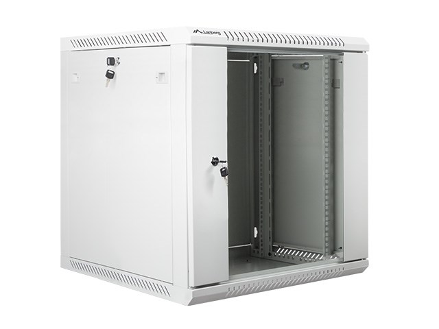 Lanberg wall-mounted installation rack cabinet 19'' 12U 600x600mm gray (glass door) Lanberg wall-mounted installation rack cabinet 19'' 12U 600x600mm gray (glass door)