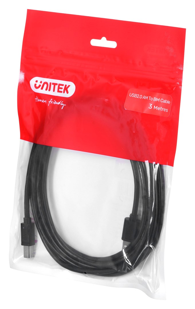 UNITEK Y-C420GBK USB cable USB 2.0 3 m USB A USB B Black UNITEK Y-C420GBK USB cable USB 2.0 3 m USB A USB B Black