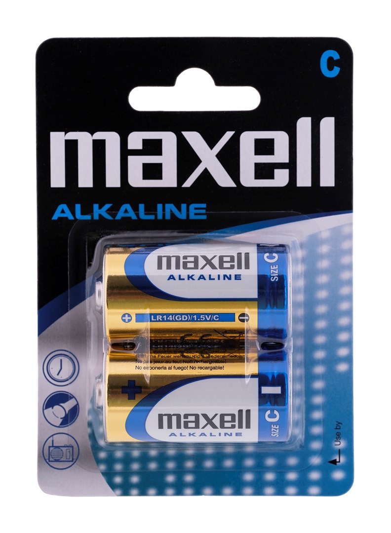 MAXELL battery alkaline LR14, 2 pcs. MAXELL battery alkaline LR14, 2 pcs.