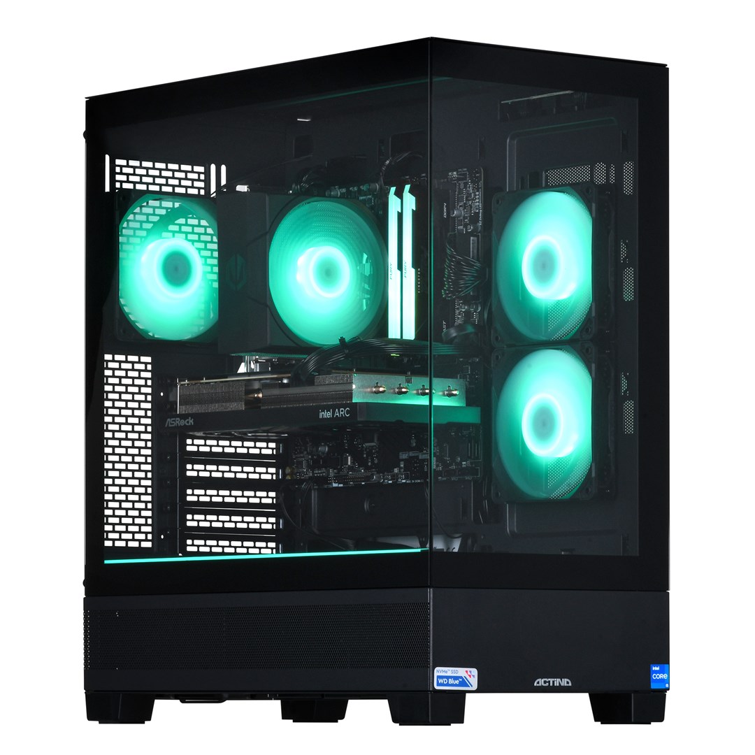 Actina 5901443387954 PC Intel® Core™ i5 i5-12400F 32 GB DDR4-SDRAM 1 TB SSD Intel Arc A580 Midi Tower Black Actina 5901443387954 PC Intel® Core™ i5 i5-12400F 32 GB DDR4-SDRAM 1 TB SSD Intel Arc A580 Midi Tower Black
