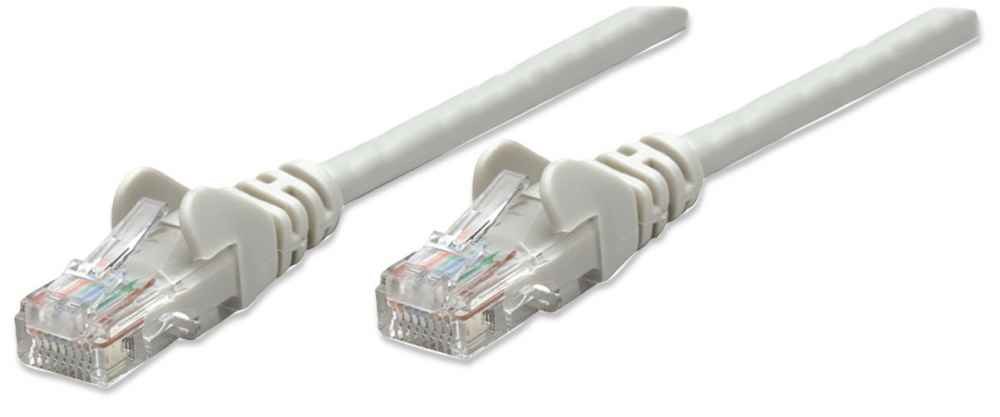 Intellinet Network Patch Cable, Cat5e, 3m, Grey, CCA, U/UTP, PVC, RJ45, Gold Plated Contacts, Snagless, Booted, Lifetime Warranty Intellinet Network Patch Cable, Cat5e, 3m, Grey, CCA, U/UTP, PVC, RJ45, Gold Plated Contacts, Snagless, Booted, Lifetime Warranty