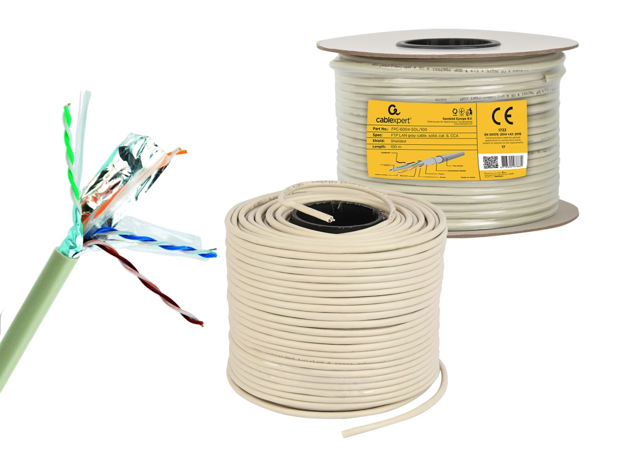 Gembird CAT6 FTP 100m networking cable Grey F/UTP (FTP) Gembird CAT6 FTP 100m networking cable Grey F/UTP (FTP)