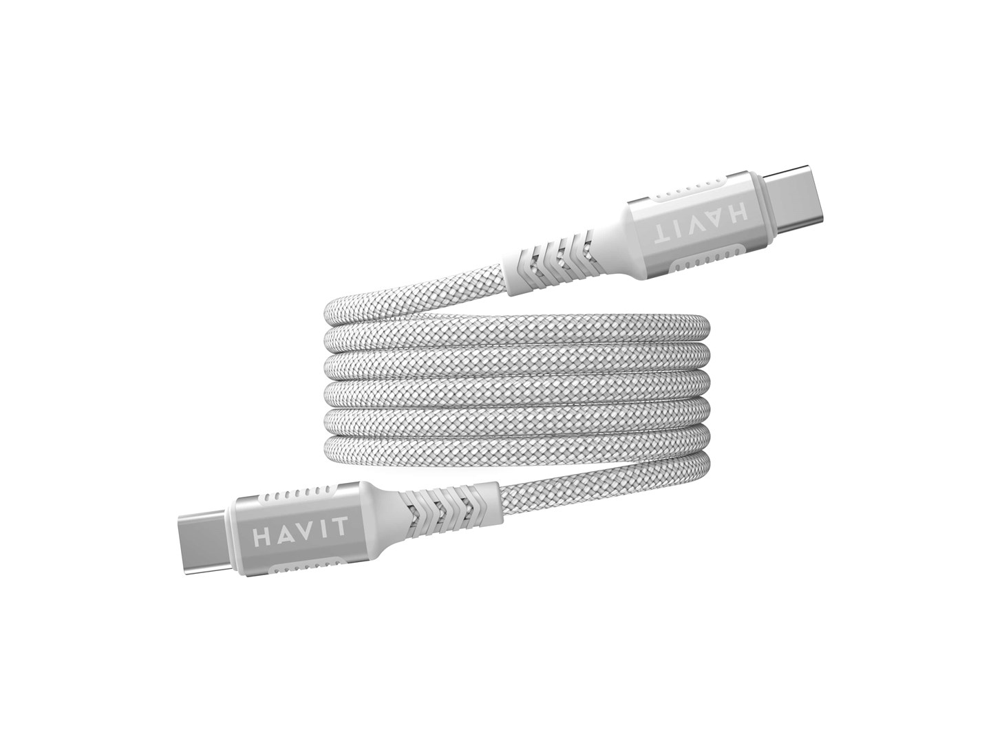 Havit CB6297 - Magnetic cable USB type C to USB type C, 1m (white) Havit CB6297 - Magnetic cable USB type C to USB type C, 1m (white)