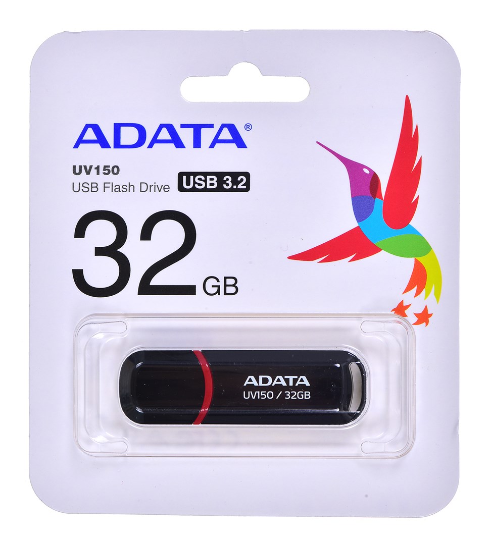 ADATA 32GB DashDrive UV150 USB flash drive USB Type-A 3.2 Gen 1 (3.1 Gen 1) Black ADATA 32GB DashDrive UV150 USB flash drive USB Type-A 3.2 Gen 1 (3.1 Gen 1) Black