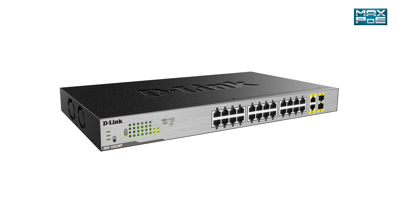 D-Link 24-Port Desktop Gigabit Unmanaged PoE Switch with 2 x 100/1000Mbps Combo Ports D-Link 24-Port Desktop Gigabit Unmanaged PoE Switch with 2 x 100/1000Mbps Combo Ports