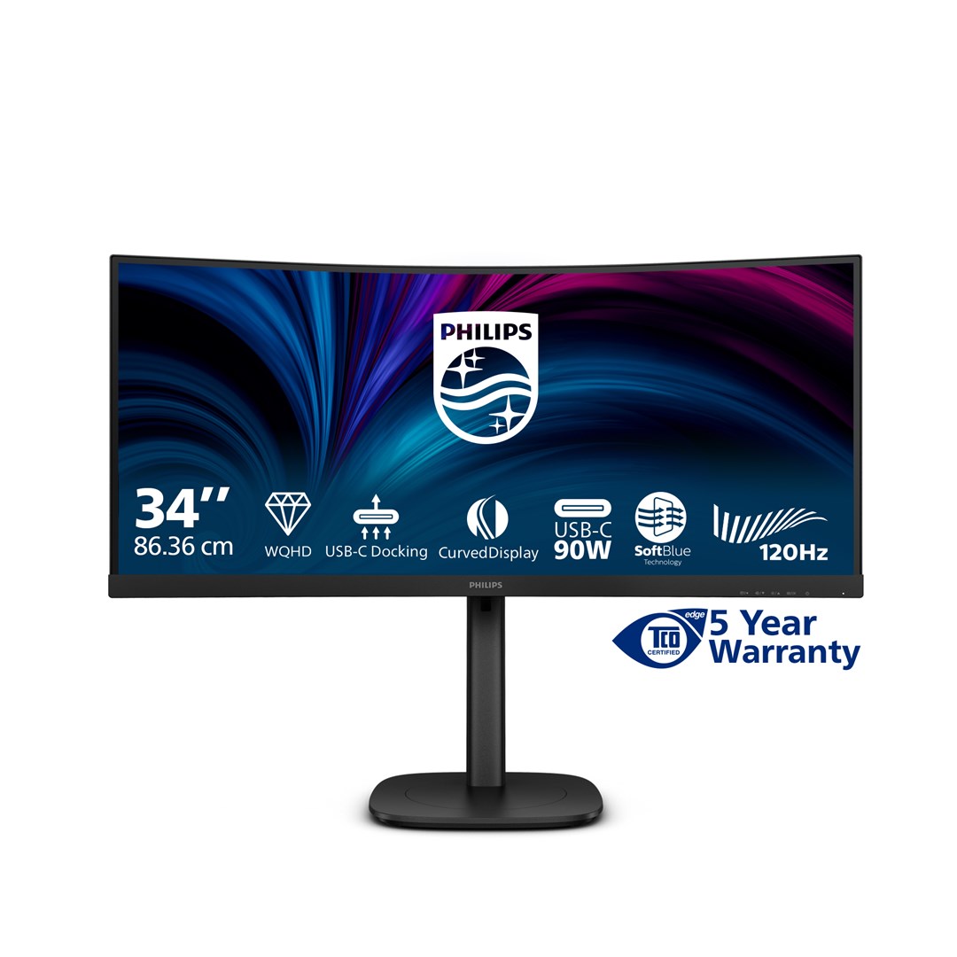 Philips 3000 series 34B2U3600C/00 computer monitor 86.4 cm (34") 3440 x 1440 pixels Wide Quad HD LCD Black Philips 3000 series 34B2U3600C/00 computer monitor 86.4 cm (34") 3440 x 1440 pixels Wide Quad HD LCD Black
