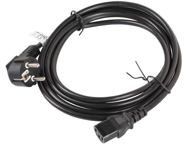 Lanberg CA-C13C-11CC-0030-BK power cable Black 3 m C13 coupler CEE7/7 Lanberg CA-C13C-11CC-0030-BK power cable Black 3 m C13 coupler CEE7/7