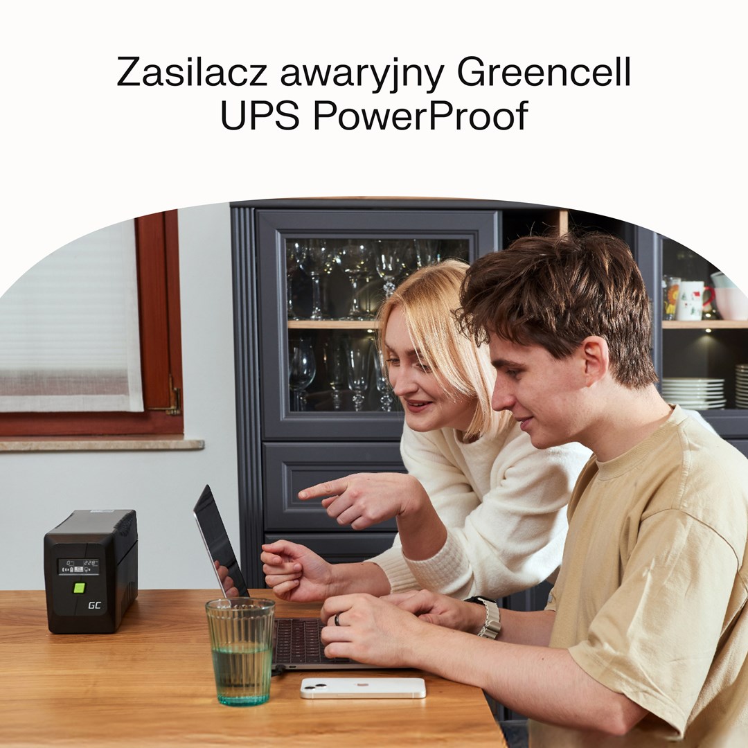 Green Cell uninterruptible power supply (UPS) Line-Interactive 0.75 kVA 480 W 4 AC outlet(s) Green Cell uninterruptible power supply (UPS) Line-Interactive 0.75 kVA 480 W 4 AC outlet(s)