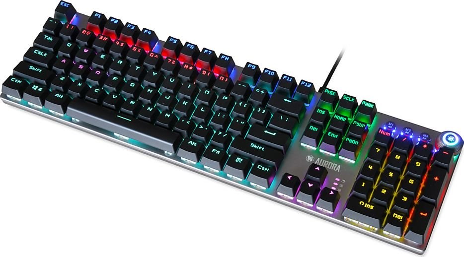 iBox Aurora K-3 keyboard USB QWERTY Silver iBox Aurora K-3 keyboard USB QWERTY Silver
