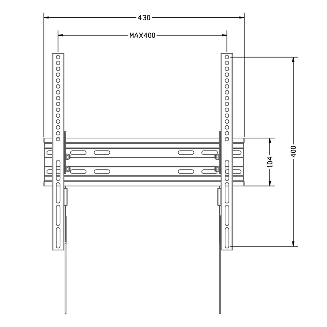 Maclean MC-748A TV or Monitor Mount, TV Wall Holder, Handle, max VESA 400x400, 32-70", 45kg, Black Maclean MC-748A TV or Monitor Mount, TV Wall Holder, Handle, max VESA 400x400, 32-70", 45kg, Black
