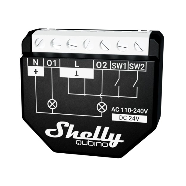 Shelly Qubino WAVE 2PM Smart switch Black Shelly Qubino WAVE 2PM Smart switch Black