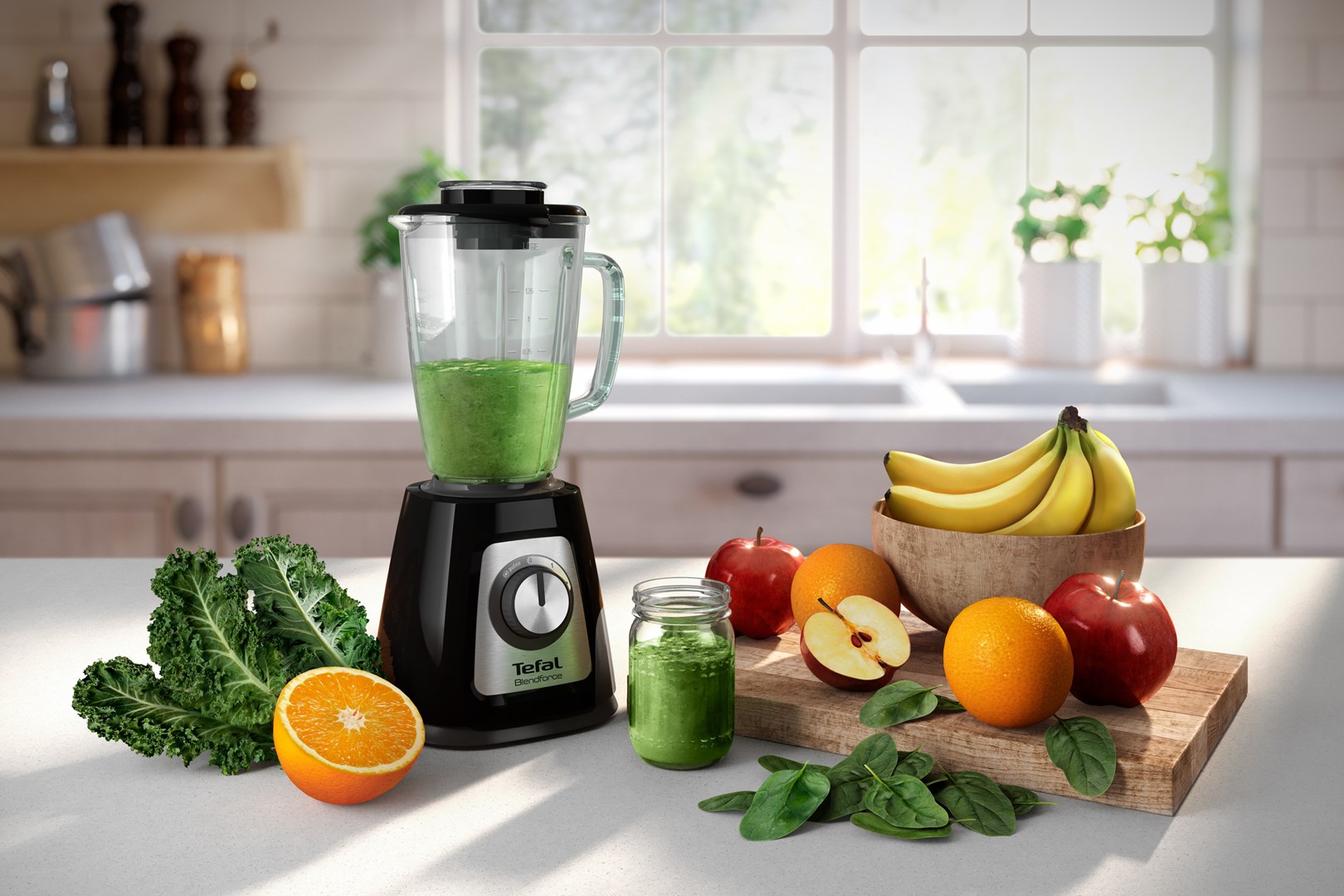 Tefal BlendForce II BL4388 blender 1.25 L Tabletop blender 800 W Black, Brushed steel Tefal BlendForce II BL4388 blender 1.25 L Tabletop blender 800 W Black, Brushed steel