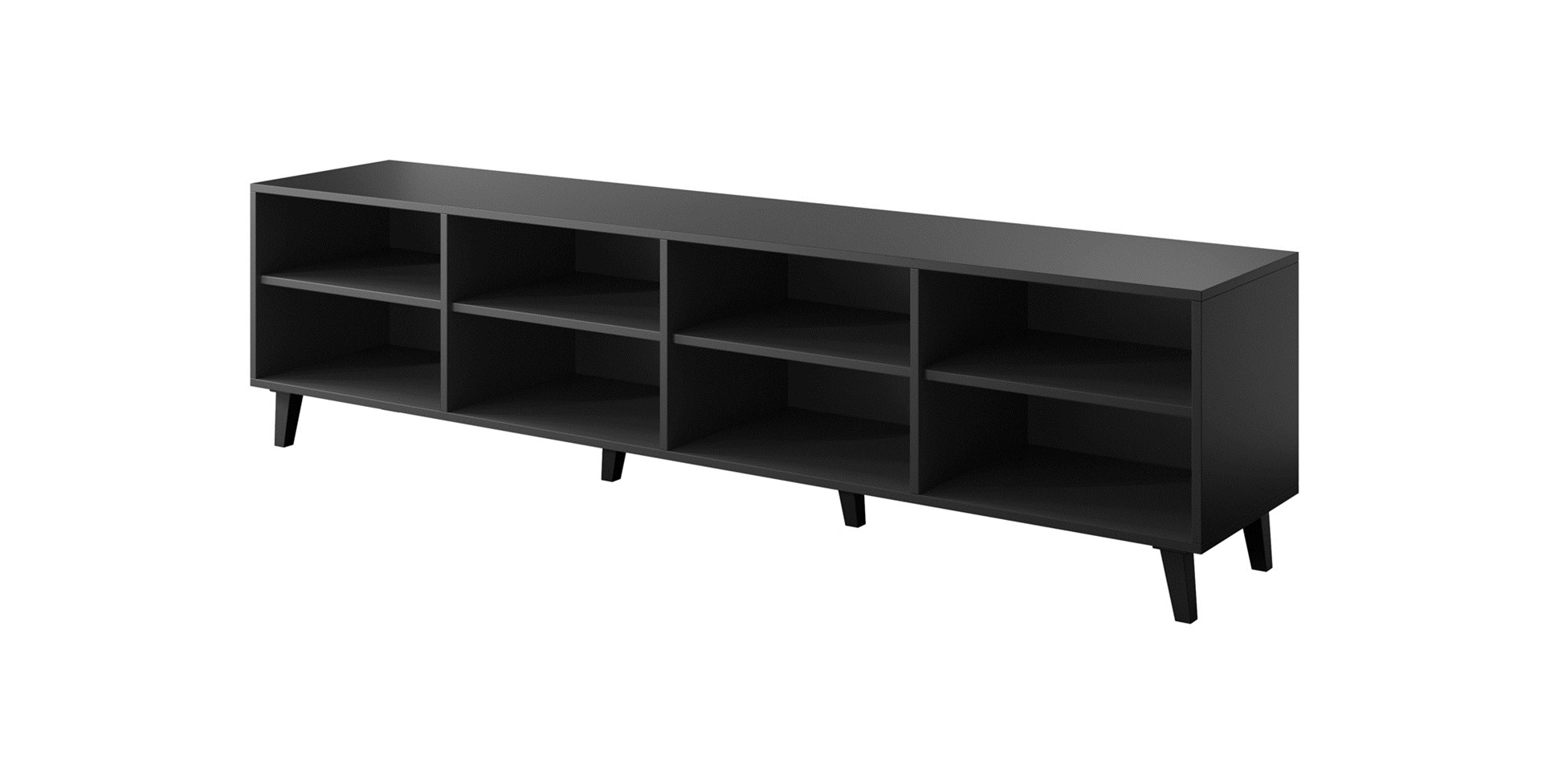 RTV cabinet ETNA 200x42x52 black matt + oak craft RTV cabinet ETNA 200x42x52 black matt + oak craft