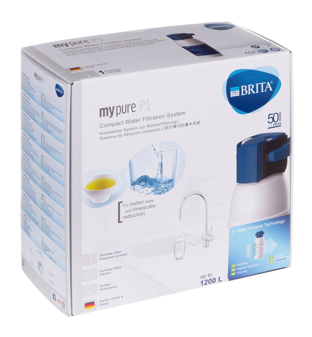 Brita mypure P1 Under-sink water filter Blue, White Brita mypure P1 Under-sink water filter Blue, White