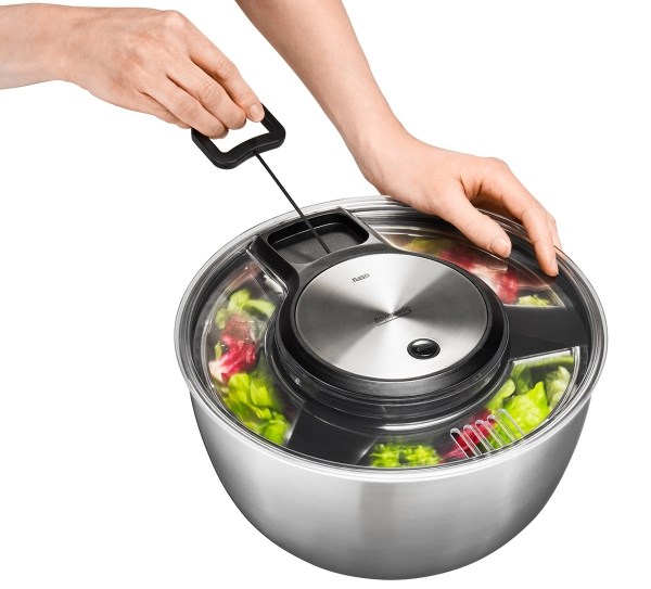 GEFU Speedwing salad spinner Stainless steel Button GEFU Speedwing salad spinner Stainless steel Button