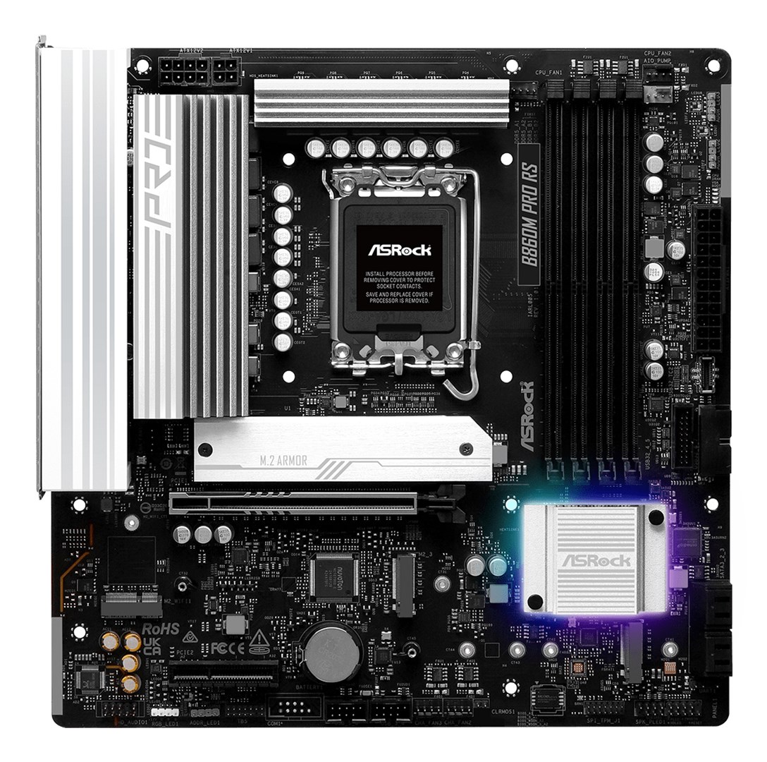 Asrock B860M Pro RS Intel B860 LGA 1851 (Socket V1) micro ATX Asrock B860M Pro RS Intel B860 LGA 1851 (Socket V1) micro ATX
