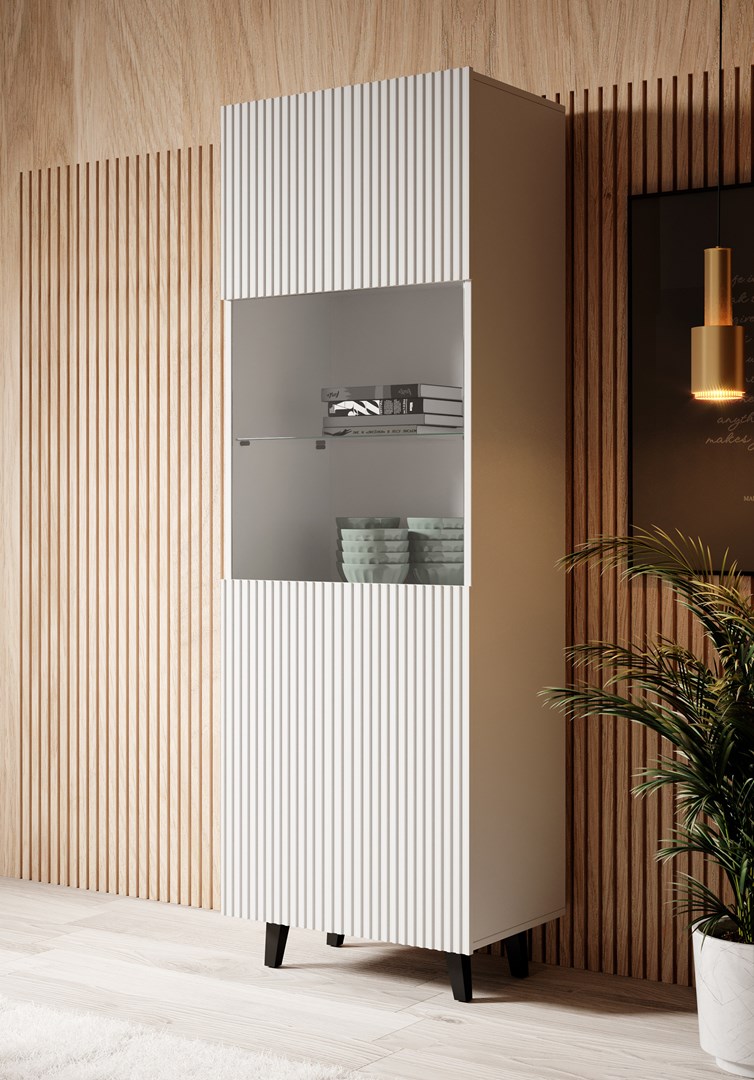 Display cabinet PAFOS 60x40x182 cm white matt Display cabinet PAFOS 60x40x182 cm white matt