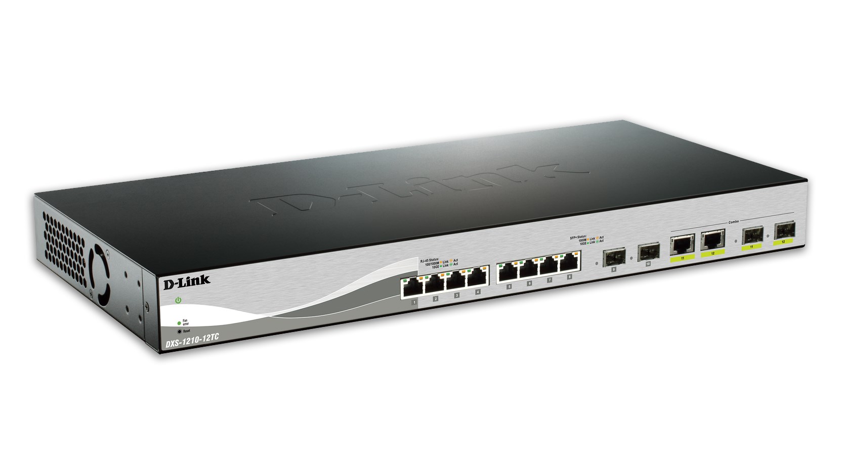 D-Link DXS-1210-12TC/E network switch Managed L2 10G Ethernet (100/1000/10000) 1U Black, Silver D-Link DXS-1210-12TC/E network switch Managed L2 10G Ethernet (100/1000/10000) 1U Black, Silver