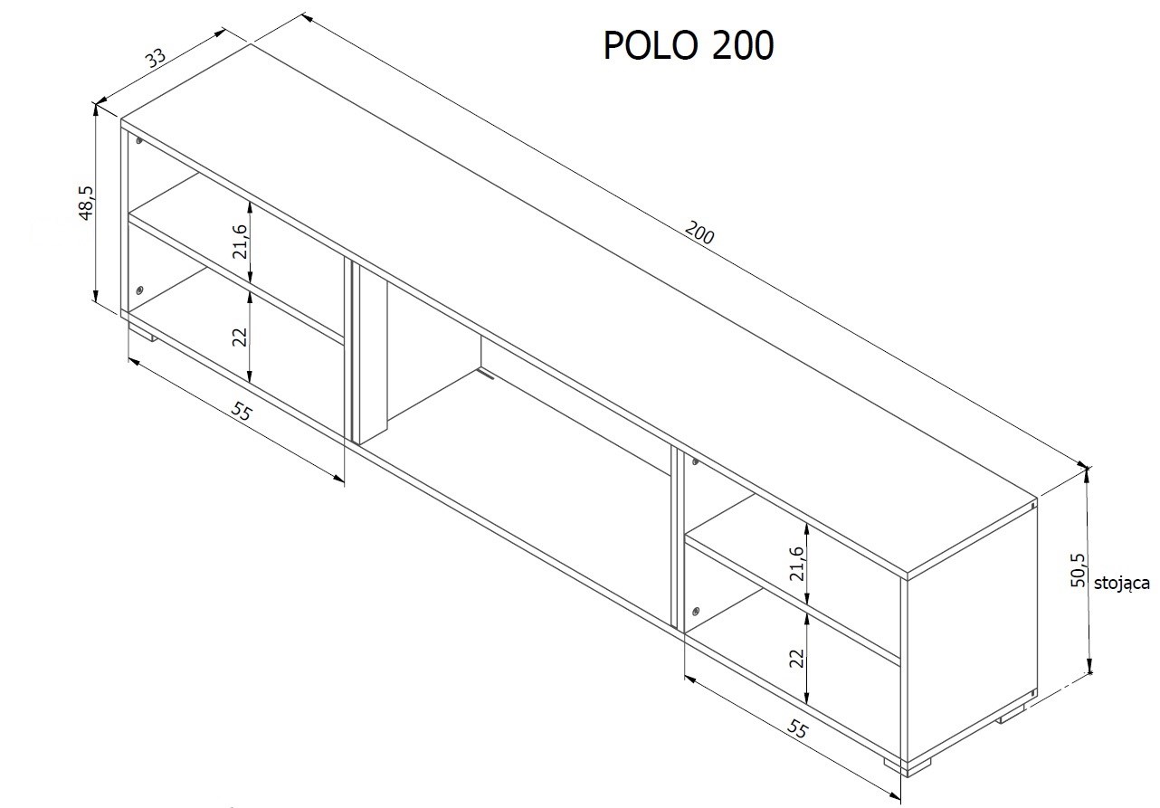 RTV cabinet POLO 180x33x39 white + fireplace white RTV cabinet POLO 180x33x39 white + fireplace white