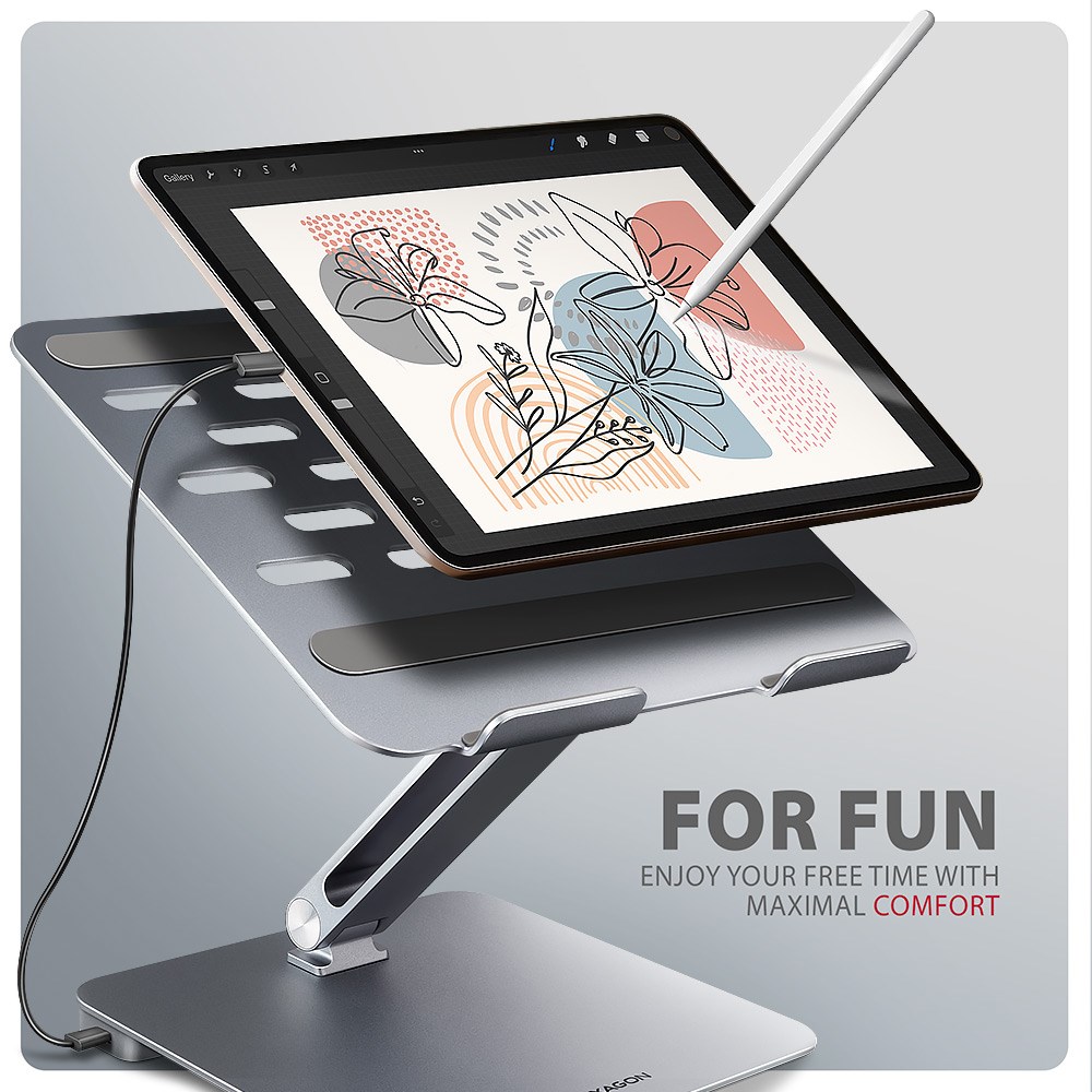 Axagon HMC-STND USB-C 5Gbps ALUMINUM STAND & HUB 7in1 Axagon HMC-STND USB-C 5Gbps ALUMINUM STAND & HUB 7in1