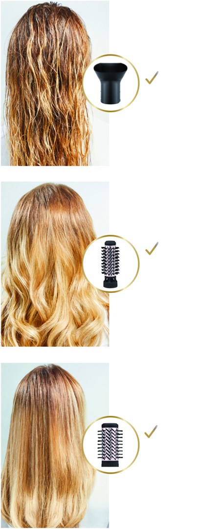 Rowenta Brush Activ' Dry & Style CF9550 Hot air brush Warm Black 1000 W 1.8 m Rowenta Brush Activ' Dry & Style CF9550 Hot air brush Warm Black 1000 W 1.8 m