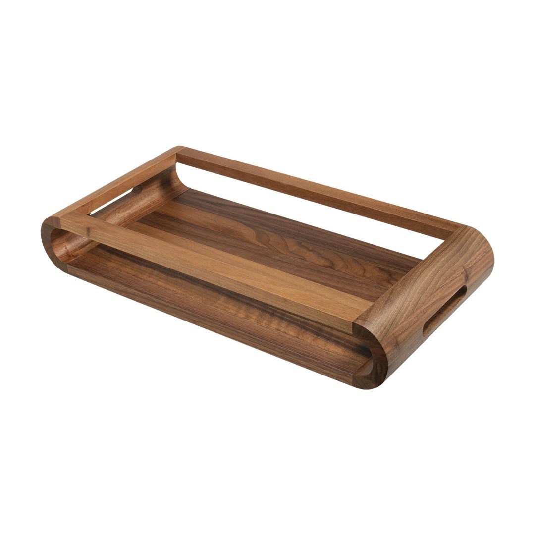 ARTELEGNO VASD Double-sided walnut wood tray 21 x 43 cm ARTELEGNO VASD Double-sided walnut wood tray 21 x 43 cm