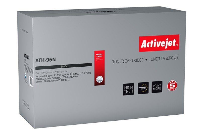 Activejet ATH-96N Toner (replacement for HP 96A C4096A, Canon EP-32; Supreme; 5700 pages; black) Activejet ATH-96N Toner (replacement for HP 96A C4096A, Canon EP-32; Supreme; 5700 pages; black)