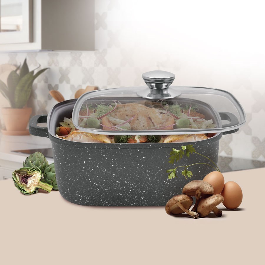Maestro MR-2828 Pot with lid 28 cm 8 l Black Maestro MR-2828 Pot with lid 28 cm 8 l Black