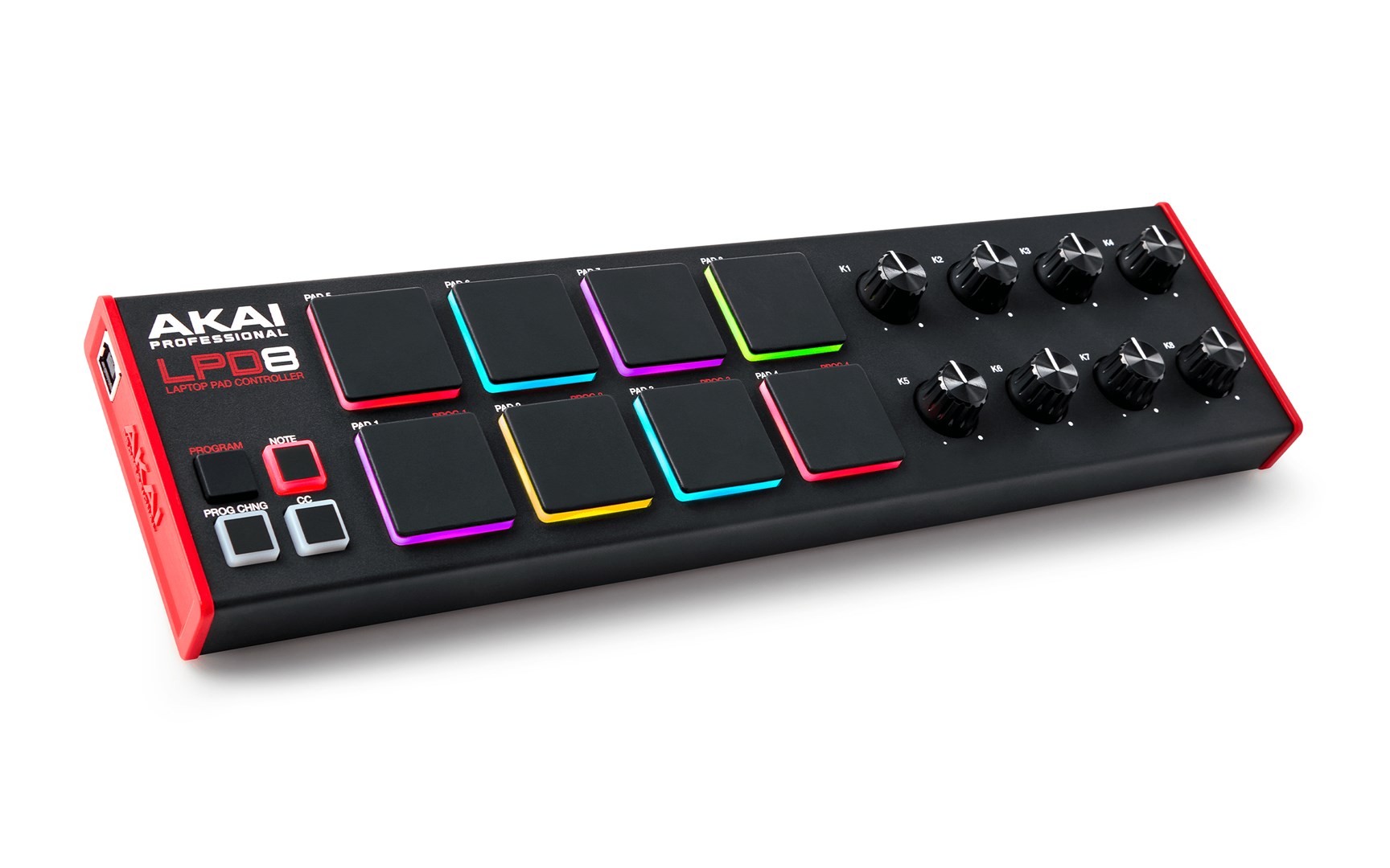Akai LPD8 MKII MIDI keyboard 8 keys USB Black, Red Akai LPD8 MKII MIDI keyboard 8 keys USB Black, Red